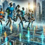 "Real-time tracking of participants in the Jakarta International Marathon 2025: Pantau Pelari Tercinta app interface showcasing live participant locations during the race."
