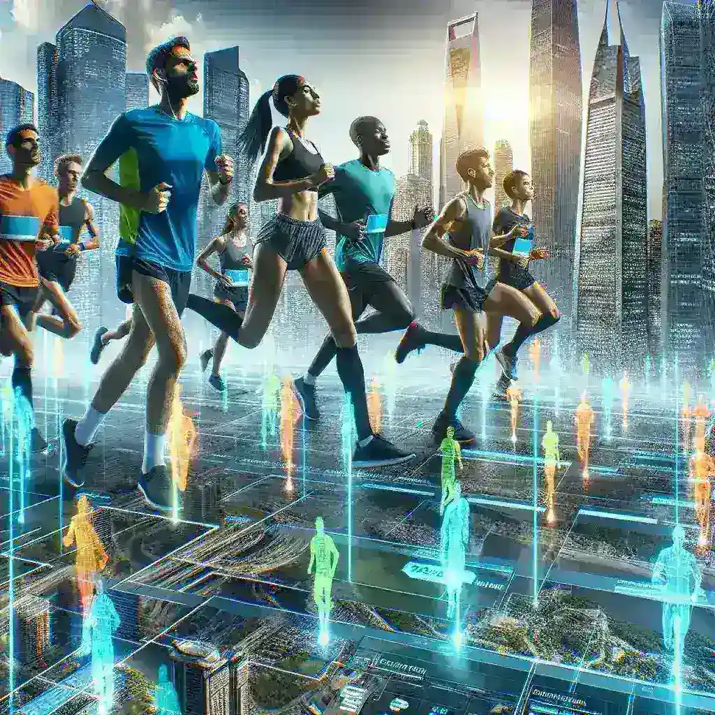 "Real-time tracking of participants in the Jakarta International Marathon 2025: Pantau Pelari Tercinta app interface showcasing live participant locations during the race."